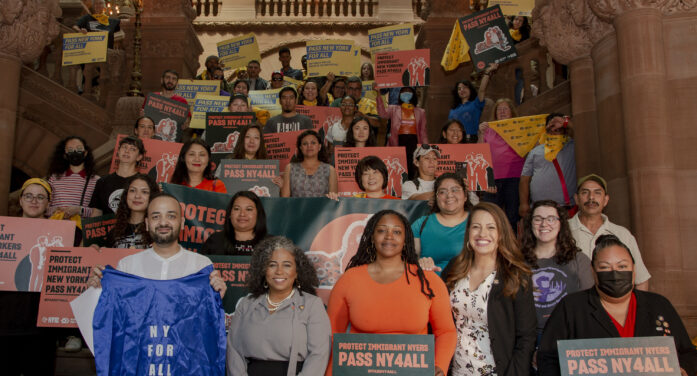 Immigrant Rights Advocates & Elected Officials Rally to Keep NY Families Together, Pass New York For All Act