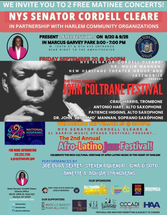 Sen. Cleare’s 3rd Annual John Coltrane Jazz Appreciation Day Festival