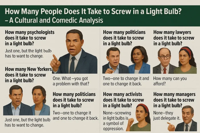 How Many People Does It Take to Screw in a Light Bulb? – A Cultural and Comedic Analysis